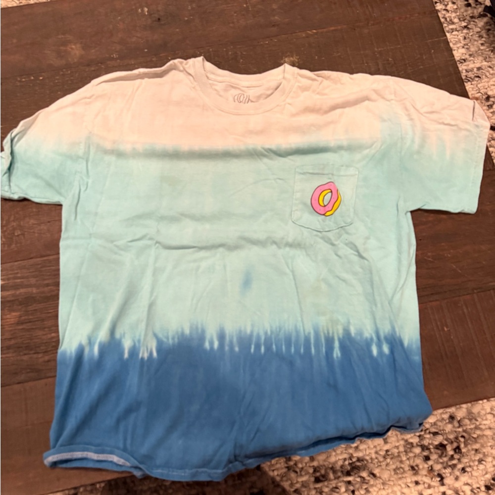 OJs Wheels Blue and White T-Shirt with Pocket
